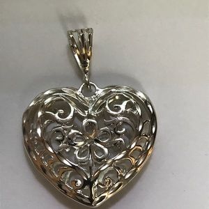 Sterling silver heart pendant